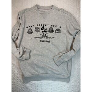 Disney Parks Walt Disney World Sweatshirt Mickey Graphic Gray Crewneck Large